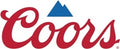 Coors logo with red text and blue triangle on a white background