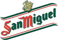 San Miguel logo with green and red text on a white background