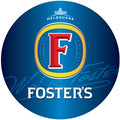 Foster's logo on a blue background