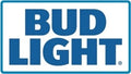 Bud Light logo in blue on a white background