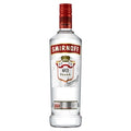 Smirnoff vodka bottle on a white background