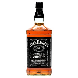 Jack Daniel's whiskey bottle on a white background