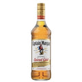 Captain Morgan Spiced Gold rum bottle on a white background