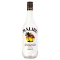 Malibu bottle on a white background