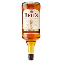 Bottle of Bell's whisky on a white background