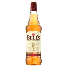 Bottle of Bell's whisky on a white background