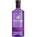 Purple bottle of Whitley Neill Parma Violet gin with a white label on a white background