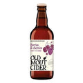 Bottle of Old Mout Cider with berries and cherries flavor on a white background