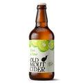 Bottle of Old Mout Cider with a label featuring kiwi slices on a white background