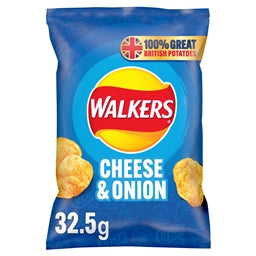 Walkers Cheese & Onion  Packet  Crisps 32.5g